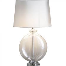 A timeless table light with a brushed steel or bronze base makes an excellent addition to a more traditional space. Pavilion Chic Hamilton Clear Glass Base Table Lamp Pavilion Broadway