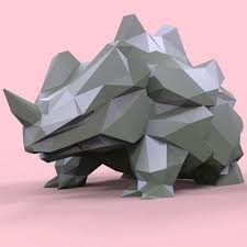 Rhyhorn Low Poly Pokemon 3d Printing Toys 3d Printing Projects 3d Printing Diy