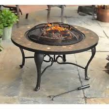 Hampton Bay Bavaria 35 In Tile Top Fire Pit L Ft521pst 3a The Home Depot Wood Burning Fire Pit Wood Fire Pit Fire Pit Table