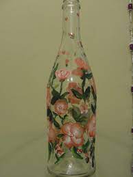This particular project was recycled into a vase from a bottle of barbecue sauce. Bottle Painting I Am Cooking Today