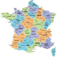 Au 1er janvier 2016, la france compte 18 régions (27 régions en 2015) décomposées en 101 départements: Carte De France Divisions Regions Departements Et Villes