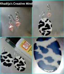 Diy Leopard Print Earrings Mod Podge Dimensional Magic Jewelry Crafts Mod Podge