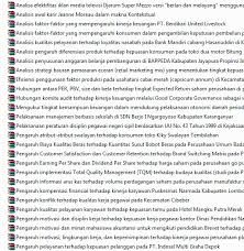 Ada banyak judul skripsi yang dapat anda pilih ataupun dapat anda gunakan sebagai referensi dalam mengerjakan skripsi. Judul Skripsi Akuntansi Ekonomi Dan Manajemenet Skripsi Atau Tugas Akhir Informatika Dan Semua Jurusan
