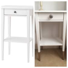 Ikea Hemnes Bedside Table Chalk Painted Gold Dipped Bedside Table Ikea Ikea Side Table Ikea Hemnes