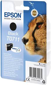 Epson bietet für ihre hardware stets die aktuellen treiber. Epson Original T0711 Tinte Gepard Wisch Und Wasserfeste Singlepack Schwarz Amazon De Computer Zubehor