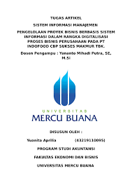 Jul 01, 2021 · kemudian asing juga mengoleksi saham pt indofood cbp sukses makmur tbk rp 30,2 miliar. Pdf Yuanita Aprilia 43219110095 Tugas Artikel Pengelolaan Proyek Bisnis Berbasis Sistem Informasi Dalam Rangka Digitalisasi Proses Bisnis Perusahaan Pada Pt Indofood Cbp Sukses Makmur Tbk