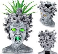 Amazon.com: PERFECTOP Maceta grande con cabeza de Medusa ...