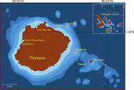 Map of Floreana and surrounding islets showing study sites ...