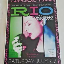 RIO & THE ROCKABILLY REVIVAL POSTER 17 x 11 Gig RARE Dean Tomasek Art  HILLBILL