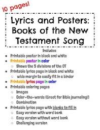Have children color each book of the bible then make it into a book. Posters Printables And Coloring Pages New Testament Books Of The Bible Song
