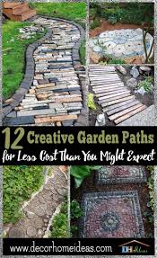 Garden ideas on a budget can be just easy. 12 Creative Garden Paths For Less Cost Than You Might Expect Backyard Landscaping Garden Paths Garden Pathway
