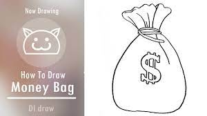 How to draw bag step by step learn easy and simple drawing a bag for kids. How To Draw Money Bag Easy Youtube