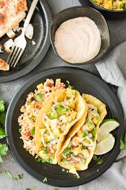 Chipotle Fish Tacos With Mango Salsa Air Fryer Oven Stovetop The Foodie And The Fix