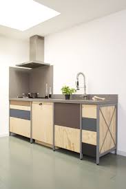 A Steel Structure Forms The Basis For The Design Of This Constructive Kitchen Plywood Is Used For The Construction Of Dra Interer Kuhni Loft Kuhnya Mini Kuhnya