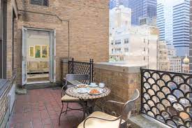 Outdoor Terrace Of A One Bedroom Suite In New York City Lombardy Hotel Lombardynyc Nyc Lovely Apartments One Bedroom Bedroom Suite