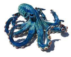 Wow Wow Wow Large Glass Octopus Sculpture Free Shipping By Emergentglassworks 250 00 Octopus Sculpture Octopus Art