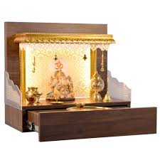 1 wall mounted temple with hook. Wide Wooden Mandir Wide Wooden Temple Wide Wooden Temple For Home