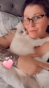 George loves cuddling me round my neck bless my boy. 🐾💙