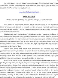 Gizemli adaya yolculuk filmi yeniden izleyici ile buluşacak. Gizemli Adaya Yolculuk Pdf Ucretsiz Indirin