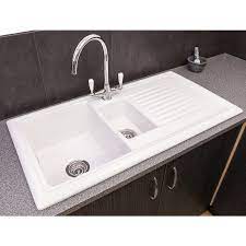 Dish drying rack, warmfill small dish drainer for kitchen counter, rustproof dish rack and drainboard set with removable utensil holder, countertop or in sink drying rack, black. Reginox Reversible Ceramic Kitchen Sink Drainer 1 5 Bowl White