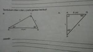 Maybe you would like to learn more about one of these? Tentukan Nilai X Dan Y Pada Gambar Berikut Tolong Dijawab Pakai Cara Brainly Co Id