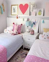 Shared Bedroom For Girls Twin Girl Bedroom Ideas Toddler Girl Bedroom Decor Cloud Pillow Toddler Shared Girls Room Shared Girls Bedroom Twin Girl Bedrooms