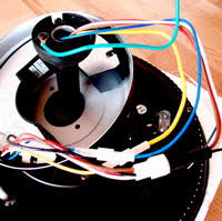 The white wire is redesignated as an ungrounded conductor by using black or red (or any color except gray or green) electrical tape or permanent marker and connected to the other pole of the breaker, and the bare ground wire is connected to the ground busbar. Ceiling Fan Wiring Diagram Black White Red And Green Wires