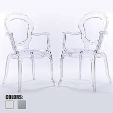 2xhome Set Of Two 2 Clear Belle Style Ghost Armchai Https Www Amazon Com Dp B00umhq2 Dining Chairs Modern Design Acrylic Chair Plastic Dining Chairs