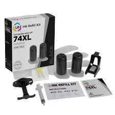 1 empty refillable ink cartridge with chips for hp 950xl black. Ld Ink Refill Kit For Hewlett Packard Cb336wn Hp 74xl Black 4inkjets