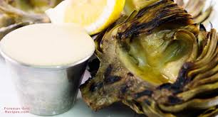 grilled artichokes with tangy dipping sauce recipe