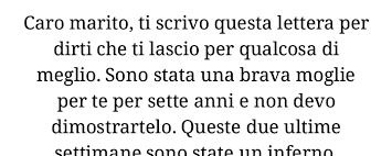 O forse molto più semplicemente è stato l'amore. Una Lettera Di Divorzio Molto Particolare Il Marito Risponde Cosi