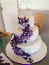 Purple Butterflies Butterfly Wedding Cake Purple Wedding Cakes Purple Butterfly Cake