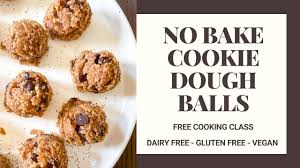 Best cooking classes in charleston it's a tasty wednesday. No Bake Cookie Dough Balls Live Cooking Class Cook Along Vegan Gluten Free Dairy Free Youtube