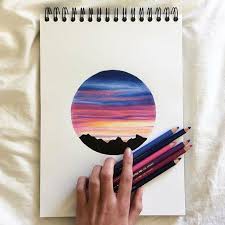 Ebenso sehr schön zum zeichnen geeignet sind kohle und rötel. Schattierungstechniken Sonnenuntergang Mit Bleistift Farben Kunst Artpaintingspencil Colors Bilder Malen Einfach Bunte Zeichnungen Schone Bilder Zeichnen