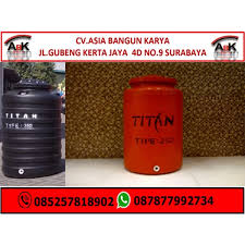 Kapasitas produksi 4o galon / jam (air minum mineral) ruangan yg dibutuhkan 2 mtr x 3mtr. Jual Tandon Air Plastik Titan 1000 Liter Tangki Air Asia Bangun Karya