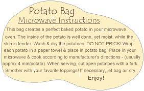 Any variety of potato can be cooked in the microwave: The Quilting Cupboard Official Home Page Potato Bag Sewing Projects For Beginners Sewing Hacks