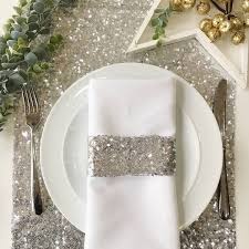 The Sweet Hostess Christmas Silver Sequin Table Runner 28 Liked On Polyvore Featuring Home Kitchen Sequin Table Runner Sequin Table Christmas Table Linen