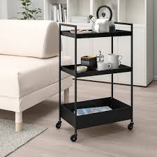 Nissafors Desserte Noir Ikea In 2020 Utility Cart Ikea Storage Spaces
