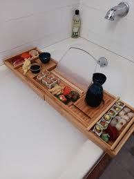 I ate sushi in the tub while my gf is away after she said to never eat food  in there. : rFoodPorn