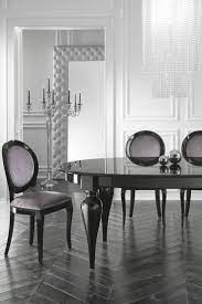 Italian Designer Oval Extendable Black Lacquered Dining Set Juliettes Interiors Luxury Dining Black Dining Room Dining Room Decor