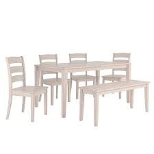 Dining Table With Chair And Bench White Kitchen Dining Room Sets You Ll Love In 2021 Wayfair