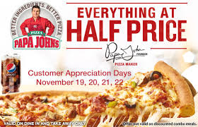 Offers In Dubai Papa Johns Pizza Half Price Offer Papa Johns Pizza Good Pizza Papa Johns