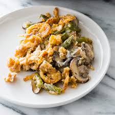 Green bean casserole is a casserole consisting mostly of cooked green beans, cream of mushroom soup, and french fried onions. Extra Crunchy Green Bean Casserole Cook S Country