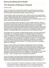 Elements Behavior Health The Hazards Of Being An Empath Empath Empathetic Person Empathy Meaning