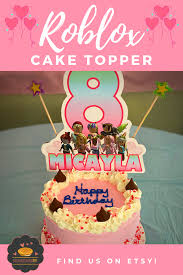 Remember to do a right click before saving, for having the image in its best quality. Girl Roblox Cake Topper Pink Roblox Birthday Party Cake Topper Roblox Birthday Party For Girls Roblox Birthday Party Printables 100926 In 2021 Roblox Cake Happy Birthday Cake Topper Roblox Cake Topper