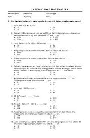 Check spelling or type a new query. Soal Try Out Matematika Kelas 6 Sd Dan Kunci Jawaban Peranti Guru