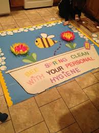 Health Board Bee Spring Clean With Your Dental Hygiene School Nurse Decorations School Nurse Office School Health
