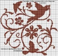 A l'aide d'un tambour à broder, muni de fils et d'une aiguille, suivez les couleurs de la grille pour réaliser. Grille Gratuite Point De Croix Oiseau Arabesque Passion Creative Cadeaux Brodes Au Point De Croix Oiseaux De Point De Croix Animaux De Point De Croix