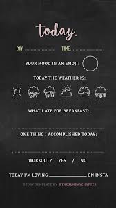 Story Template About My Day About Me Template Story Template Instagram Story