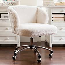 Recycled Blend Sherpa Faux Fur Ivory Wingback Swivel Desk Chair Desk Chair Comfy Swivel Chair Desk Cool Desk Chairs